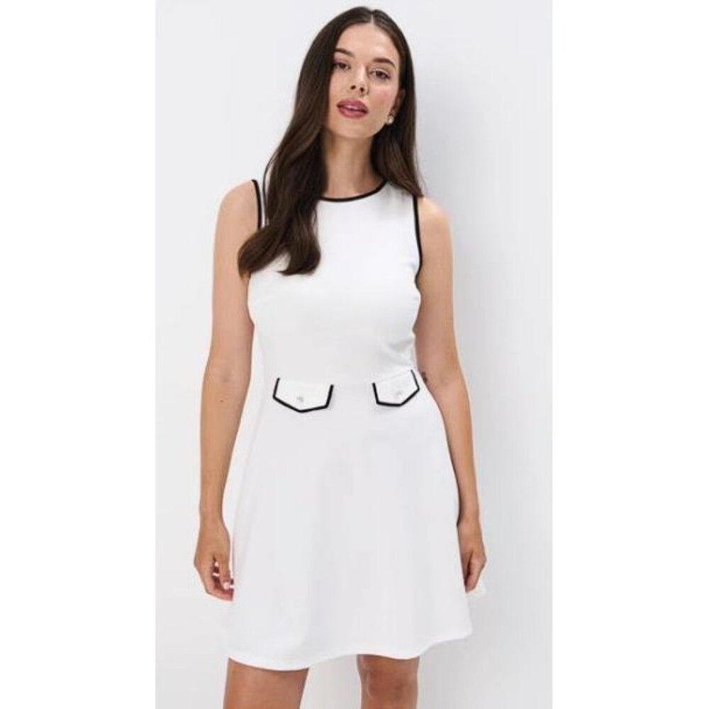 MOHITO Women's Sleeveless Mini Dress Size XS In White